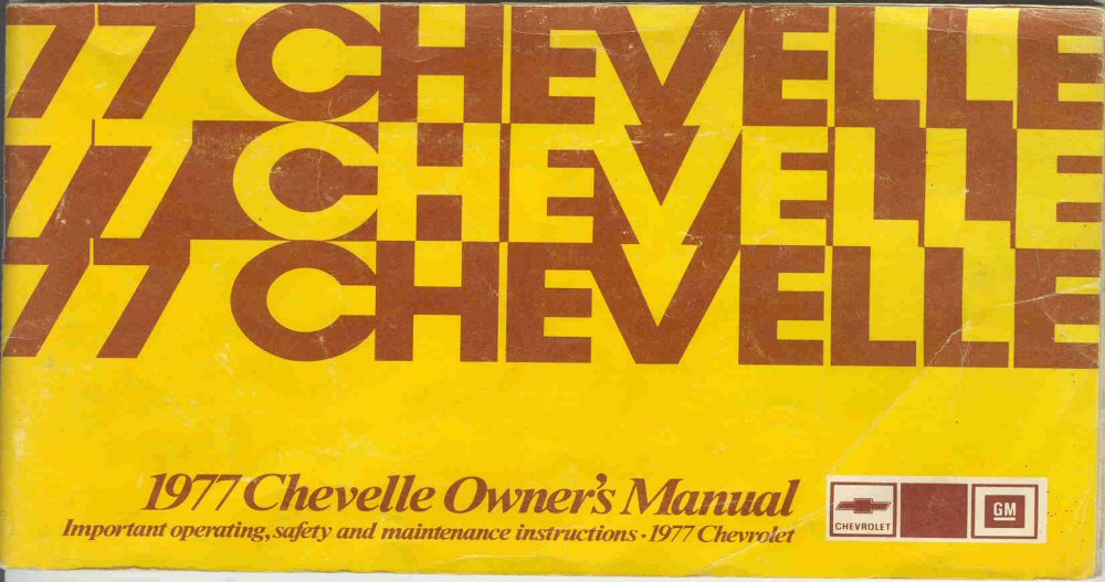 1977 Chevrolet Chevelle Owners Manual